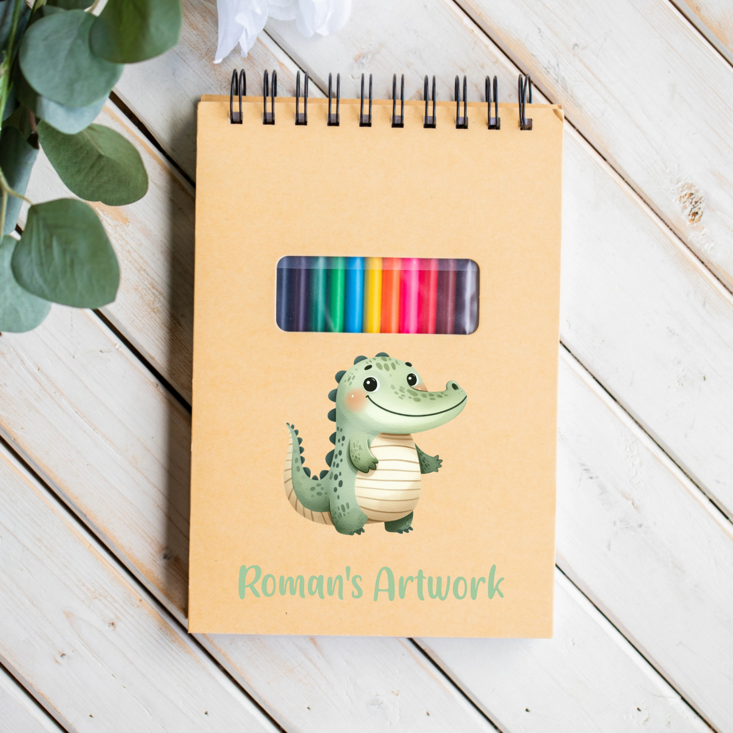 Customized Watercolor Animals Kids Sketchpad