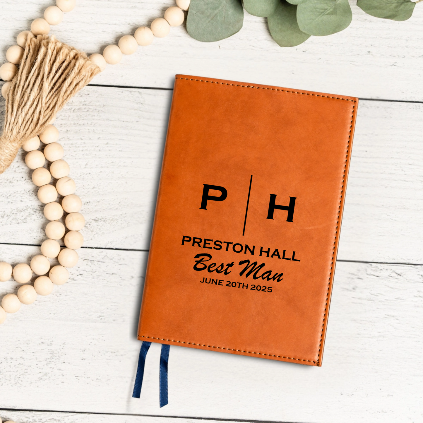 Customized Leather Journal with Name - Groomsmen, Bridesmaids, Best Man