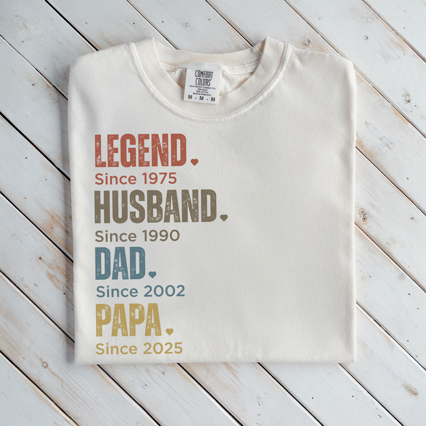 Premium Customized Dad Since T-Shirts