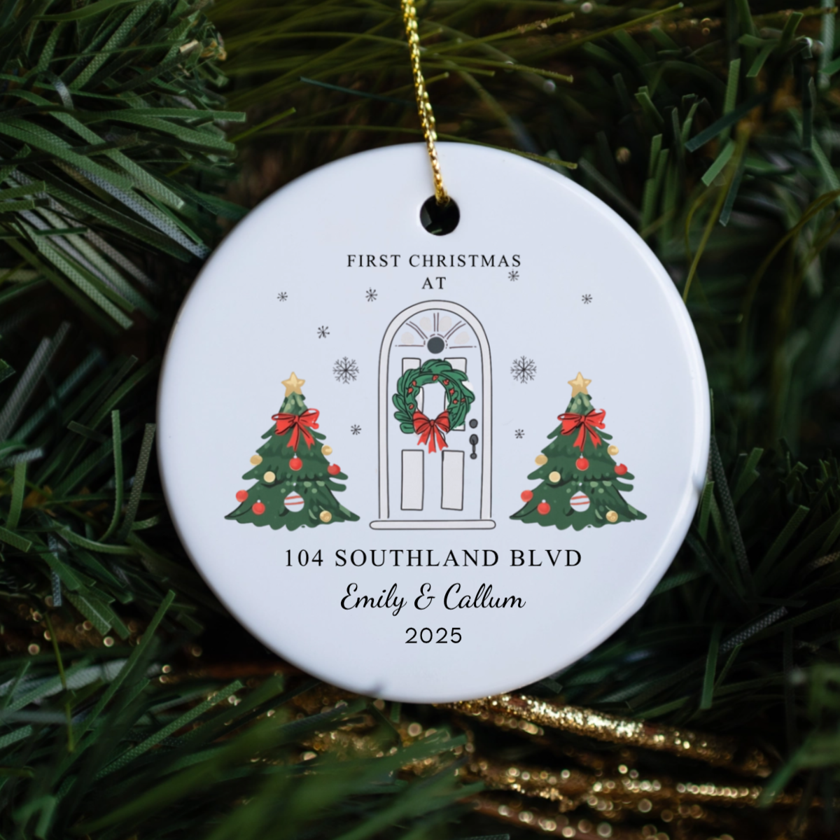 Customized First Christmas At Home Ornament