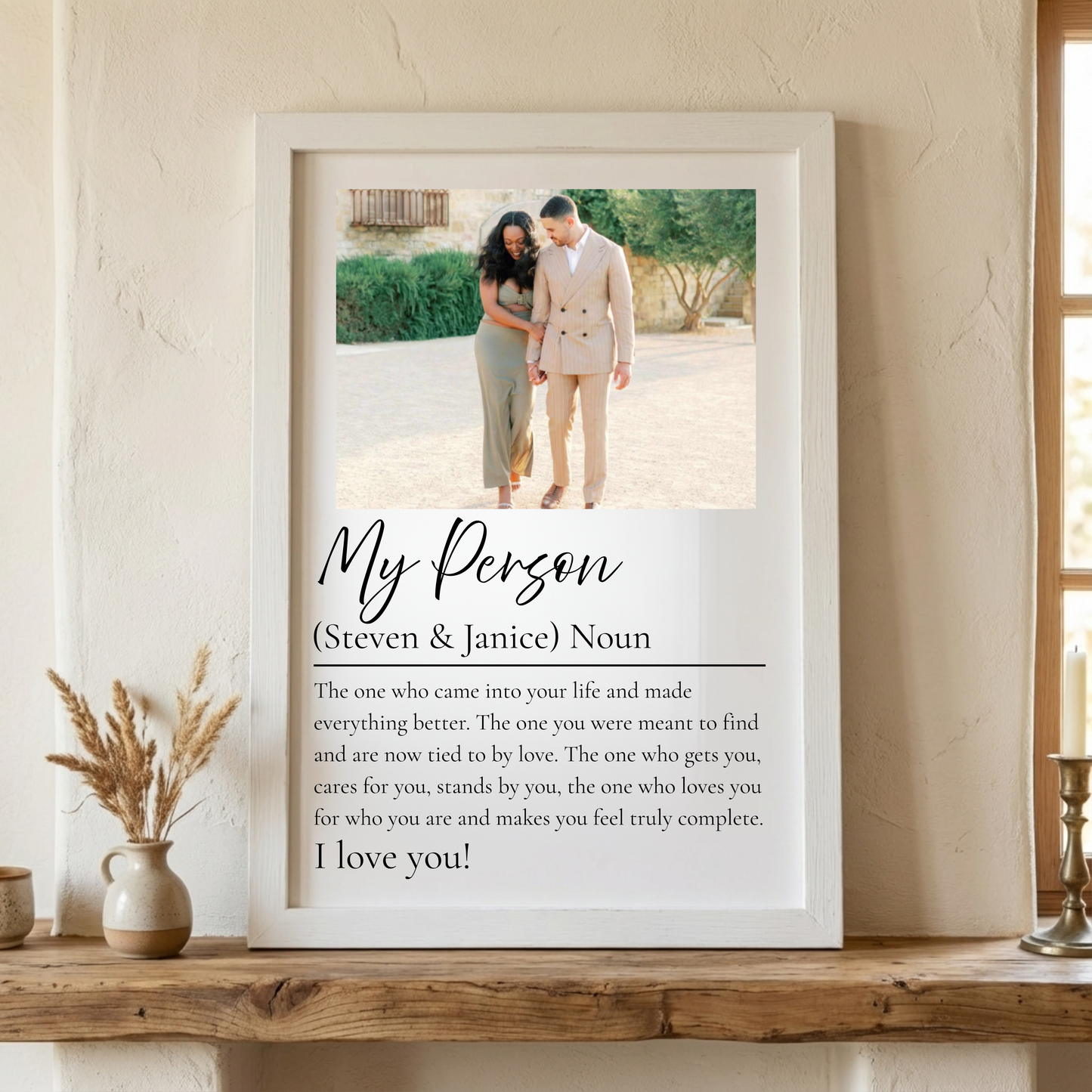 Customizable My Person Couples Framed Print