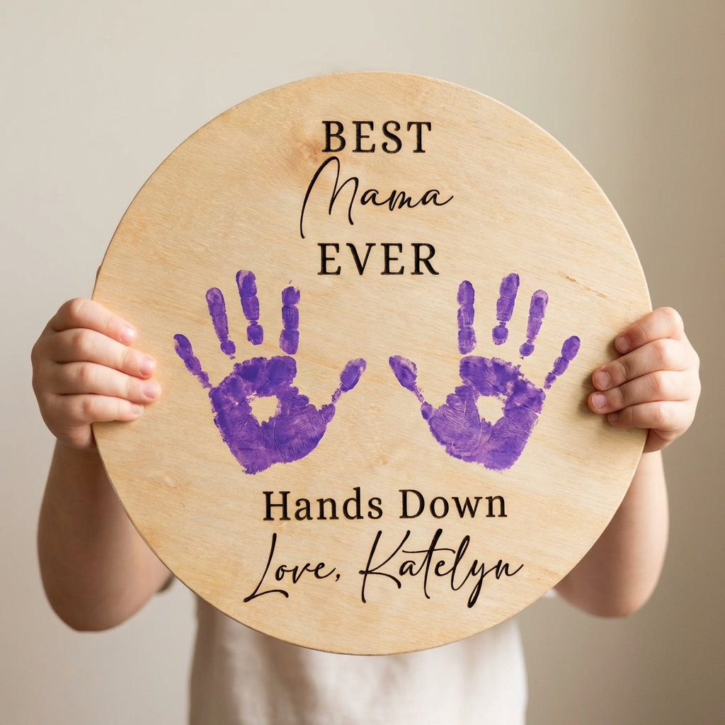 Customized Mother's Day Handprint Sign