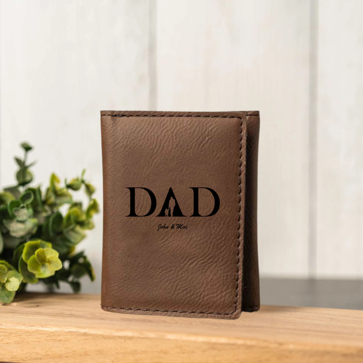 Custom Engraved Dad Trifold Wallet