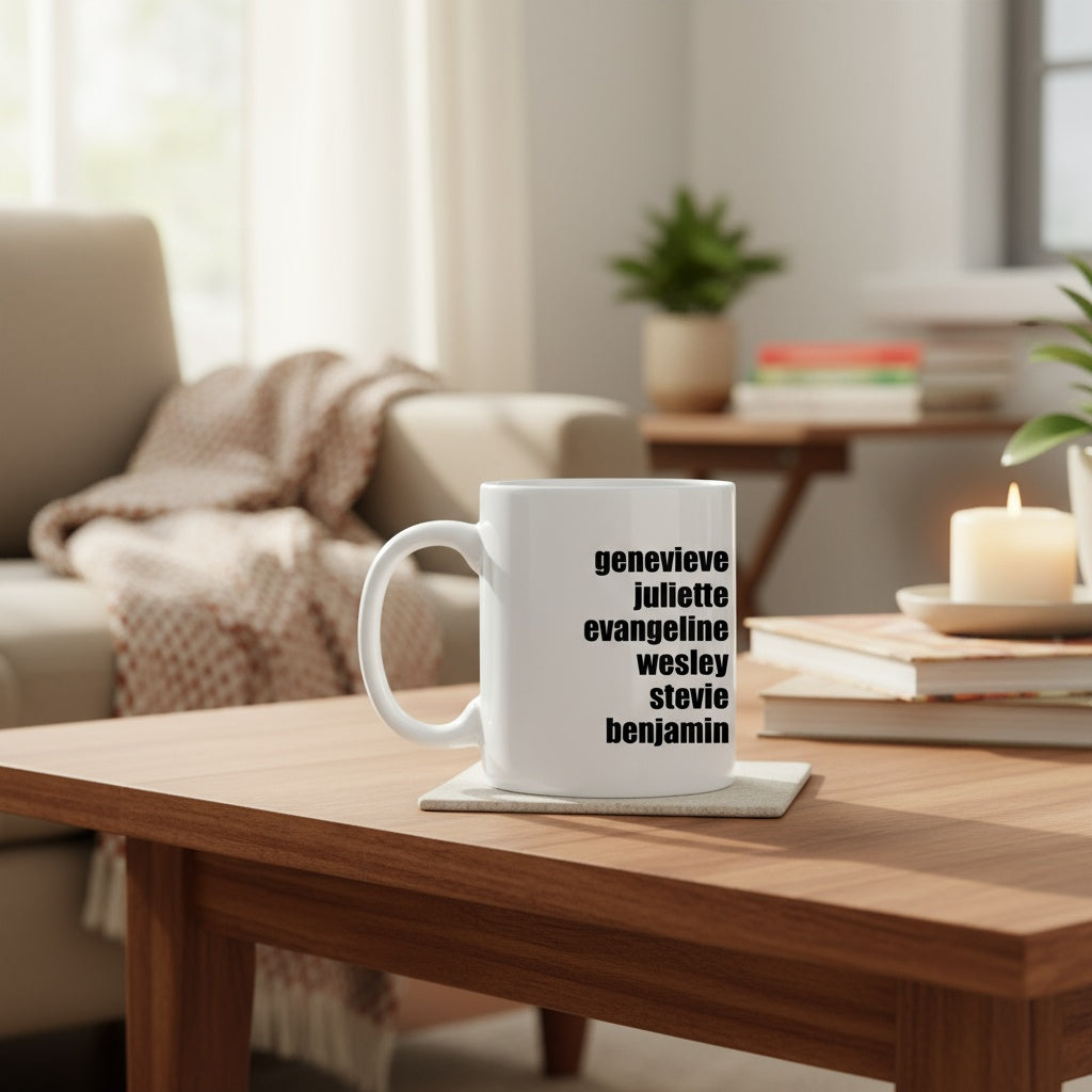 Customized Family Names Coffee Mug