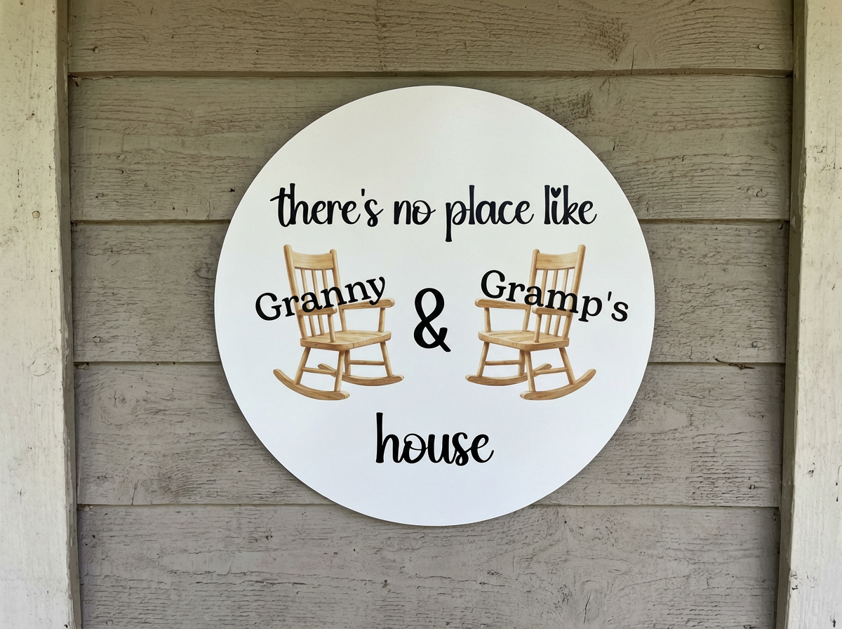 There's No Place Like Grandma & Grandpa's House Customized Wood Sign