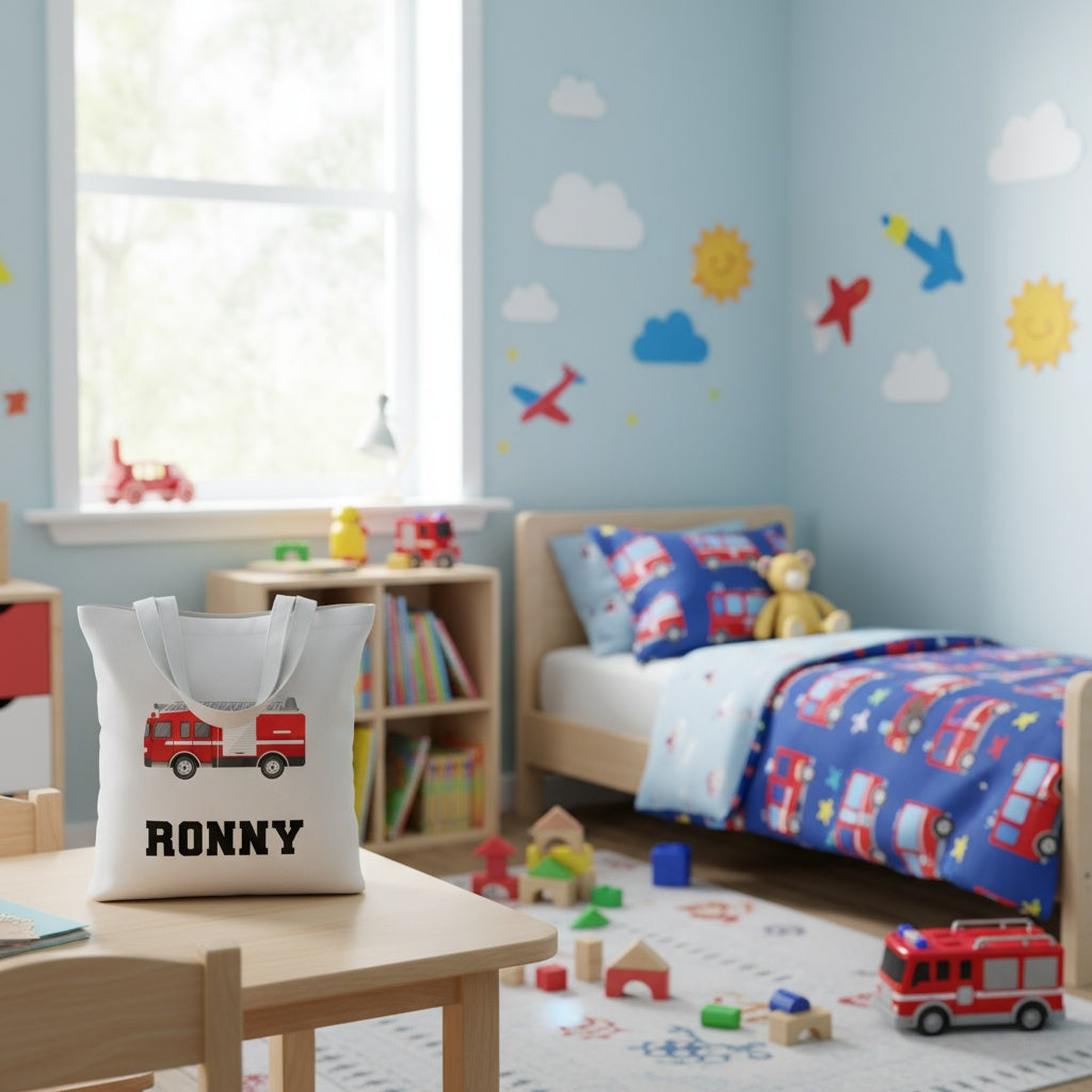 Customized Kids Vehicle Themed Tote Bags