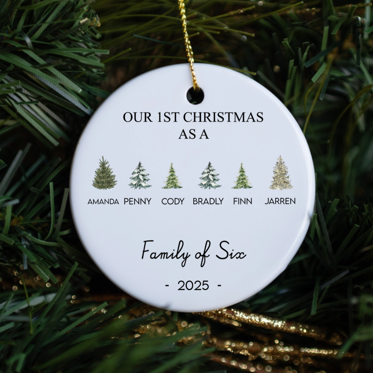 Customized First Christmas Family Trees