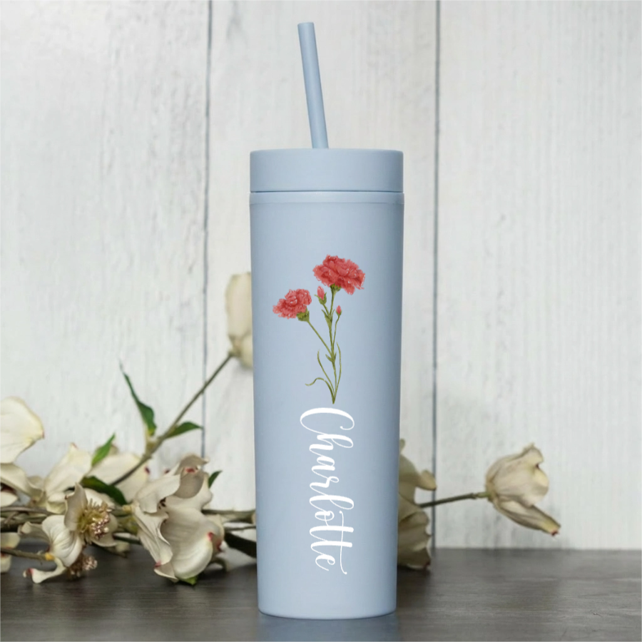 Customized 16oz. Acrylic Flower Tumbler