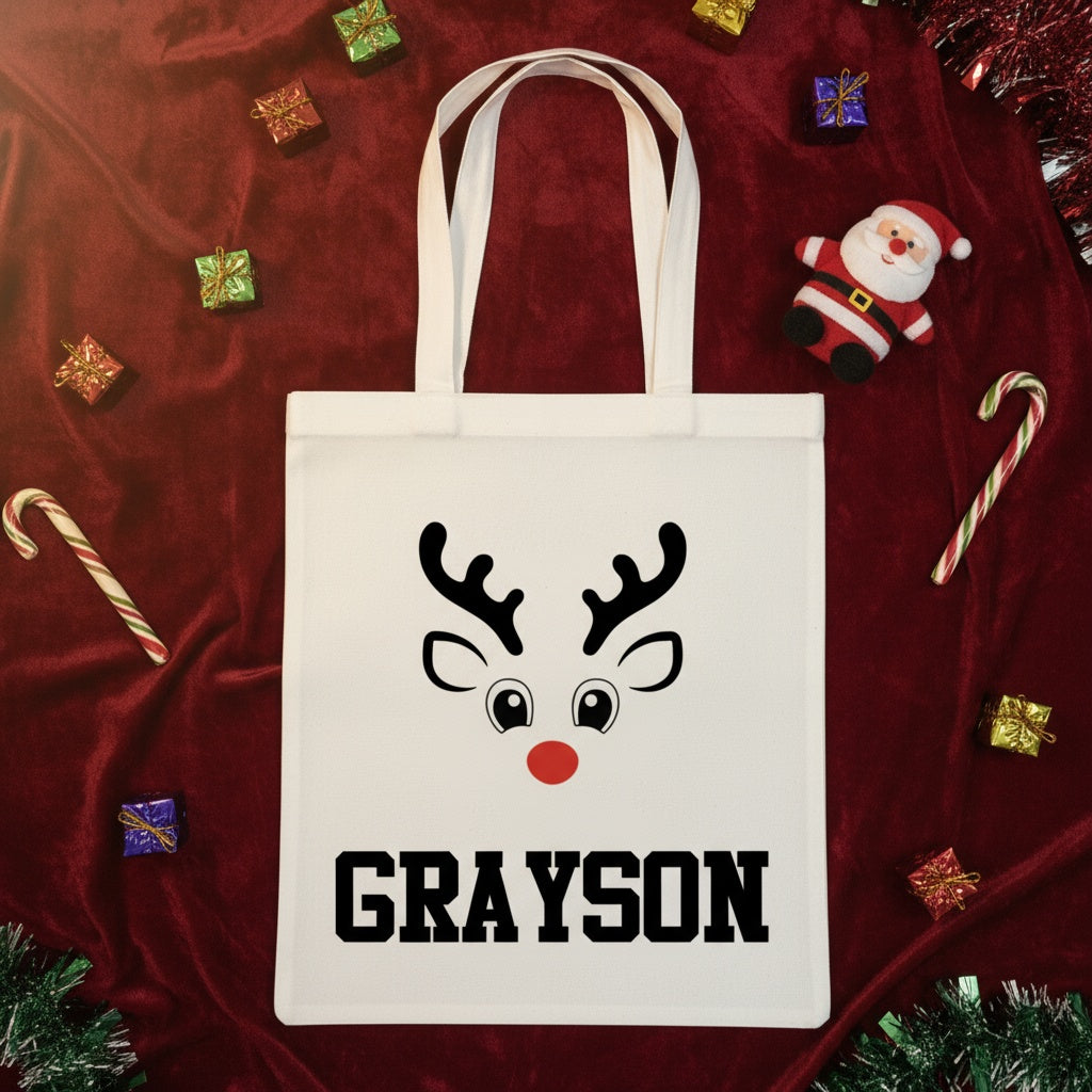 Customized Kids Christmas Tote Bag