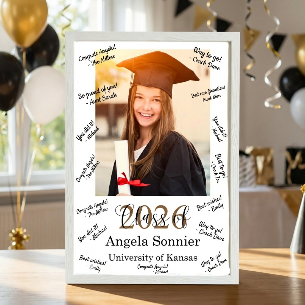 Customized Photo Graduation Guestbook Sign