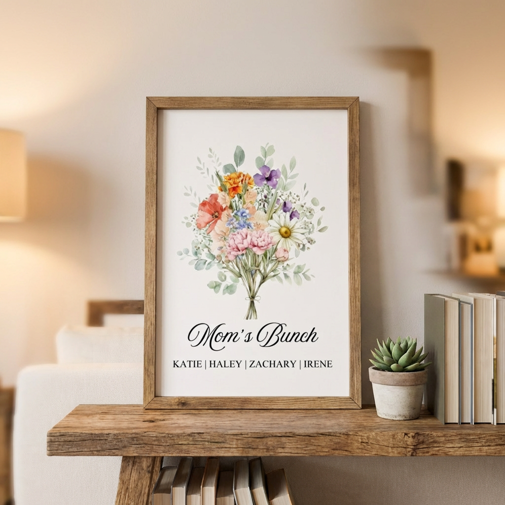 Personalized Mom's Bunch - Mother's Day Gift Framed Sign