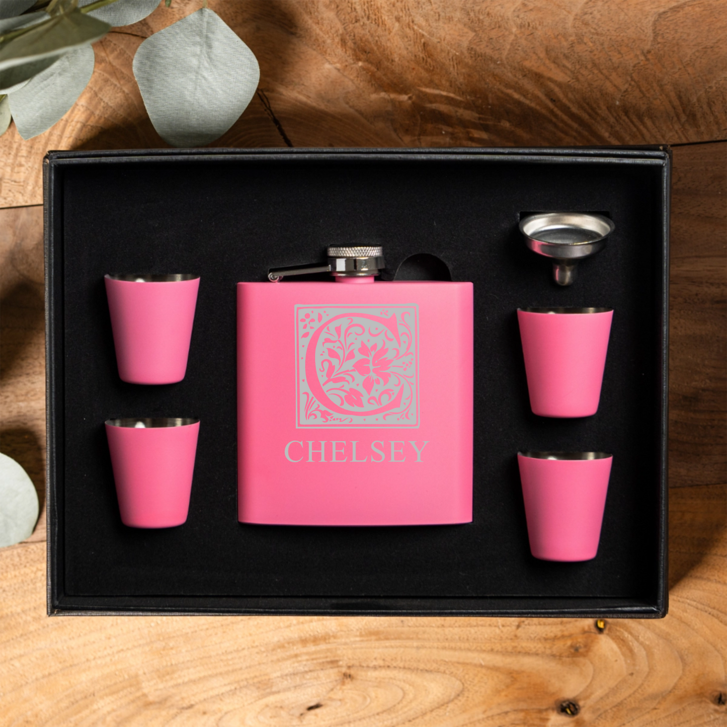 Customized Flask & Shot Glass Set