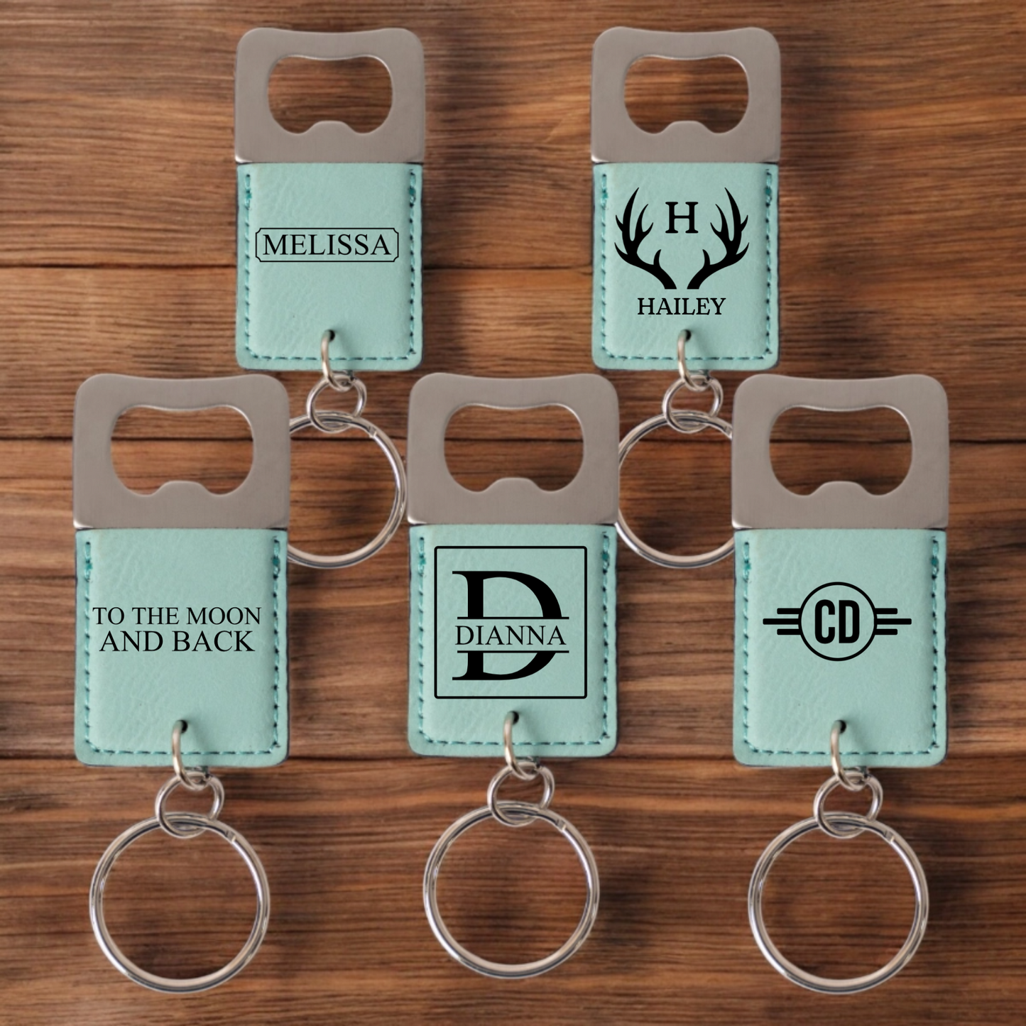 Set of 5 Personalized Keychain Bottle Openers