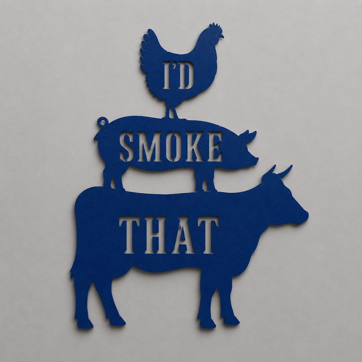 "I'd Smoke That" BBQ Metal Sign