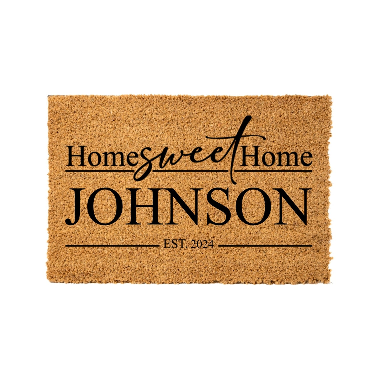 Customized Doormat - Home Sweet Home + Name / Year Est