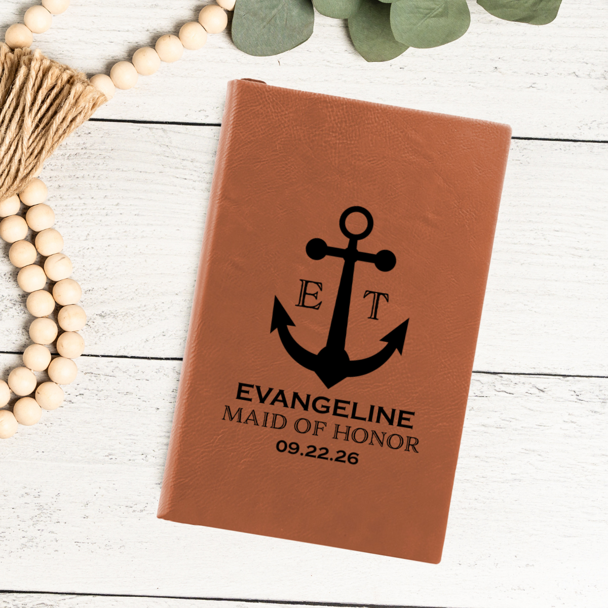 Customized Leather Journal - Groomsmen, Bridesmaids, Best Man