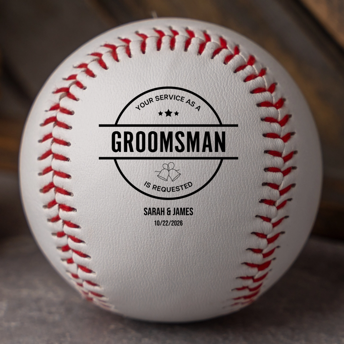 Customized Groomsmen Proposal Baseballs