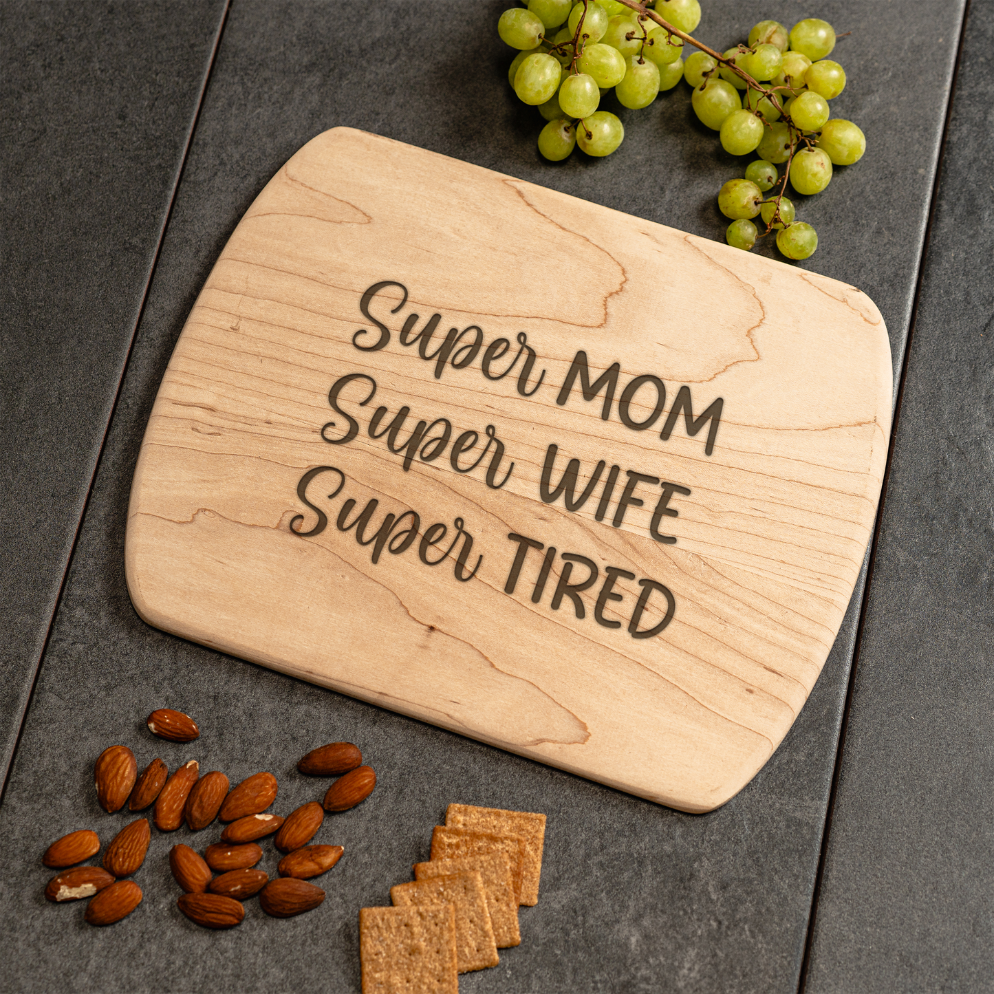 Customized Mom Thin Oval Cutting Boards