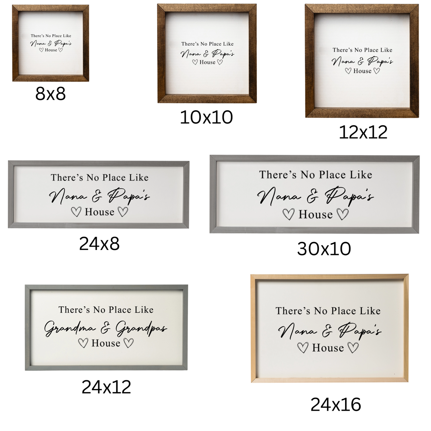 Customized Last Name Est. Date Wood Framed Sign