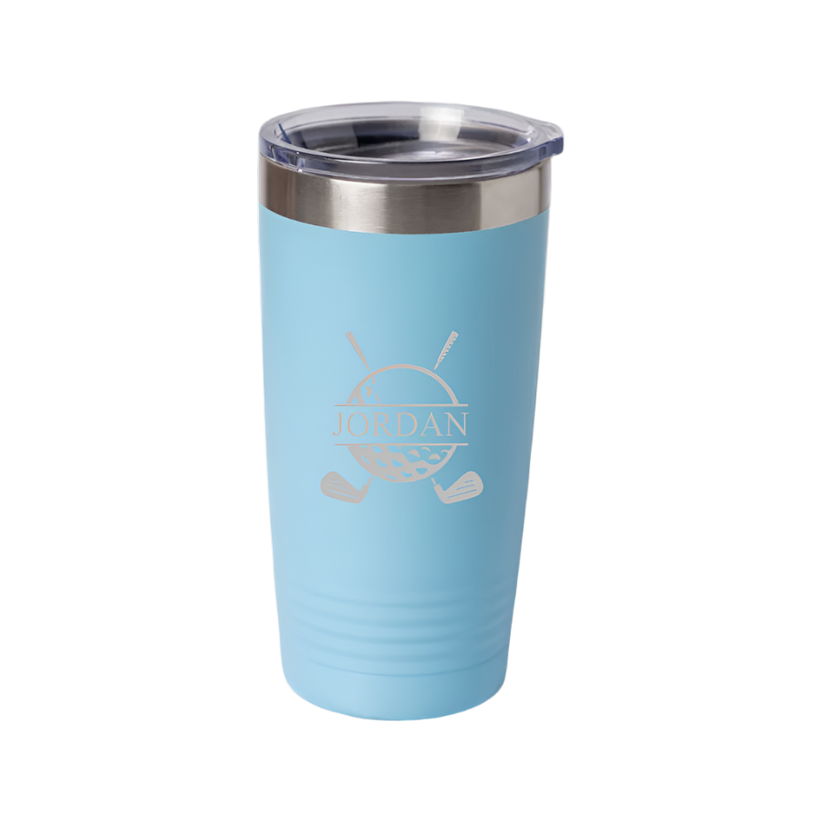 Customized 20oz Golf Tumbler with Silver Lip