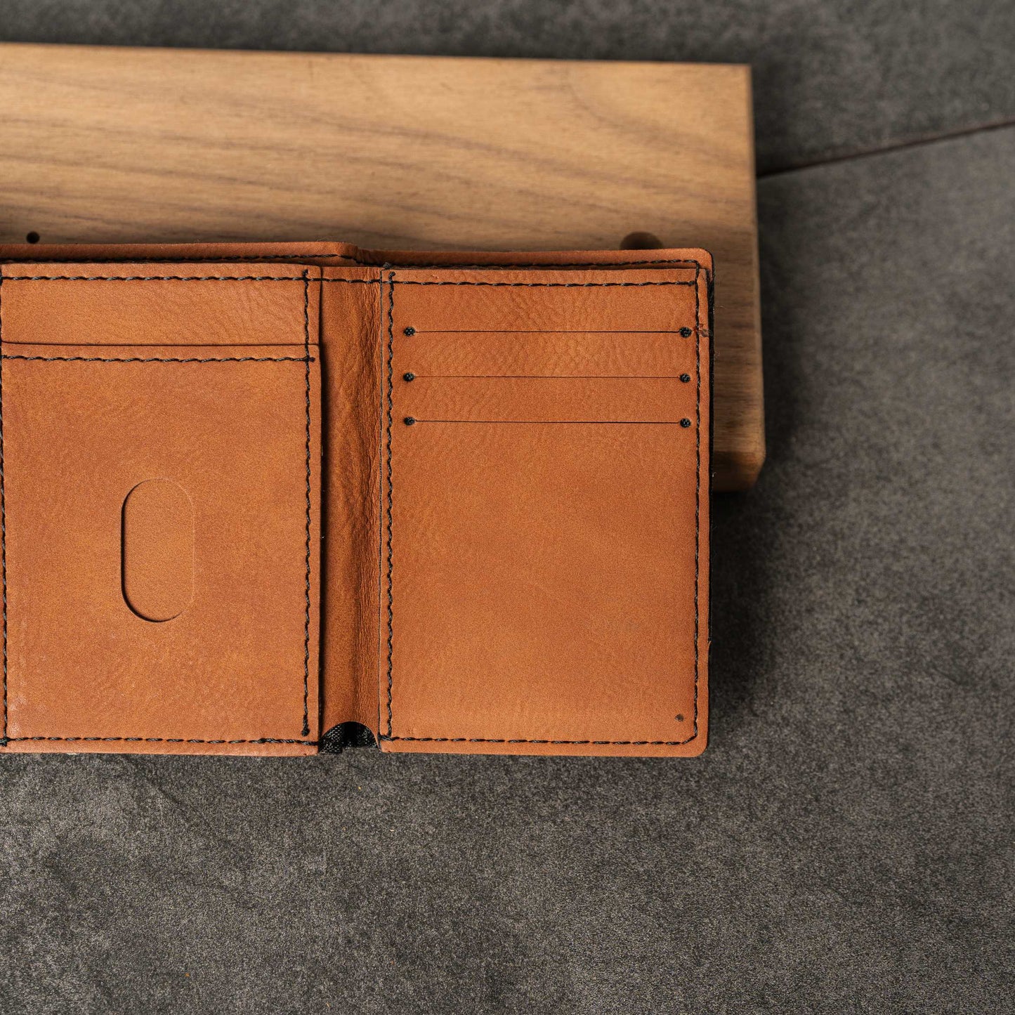 Customized Vegan Leather Trifold Wallet