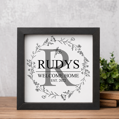 Personalized Welcome Home Sign