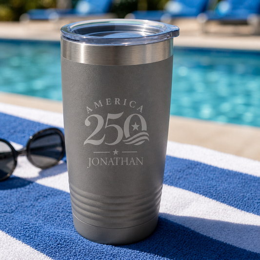 Customized 4th of July 250th Year 20oz Tumbler