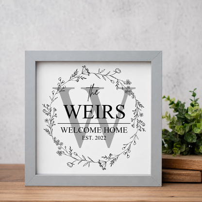 Personalized Welcome Home Sign