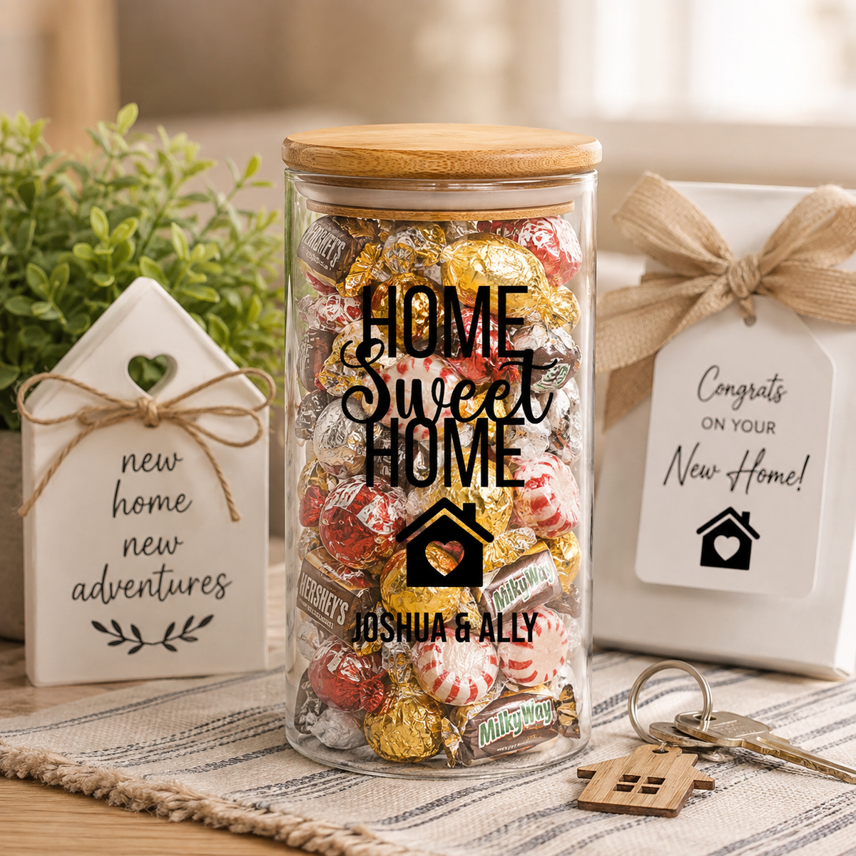 Personalized Home Sweet Home Candy Jar