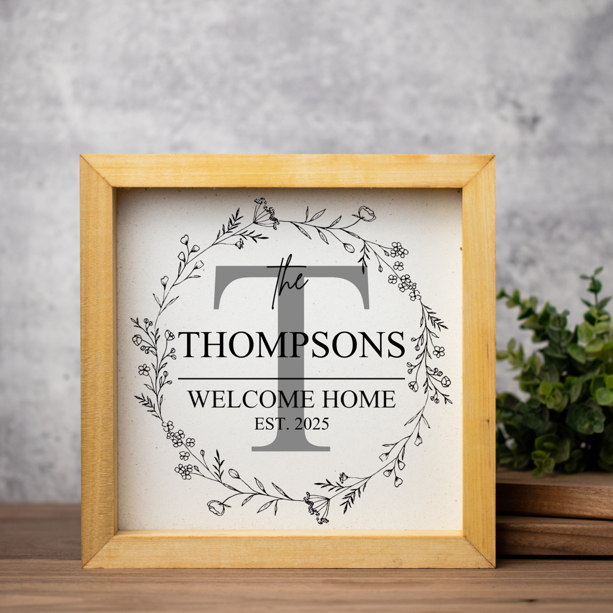 Personalized Welcome Home Sign