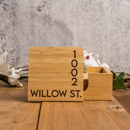 Personalized Address Coaster Set
