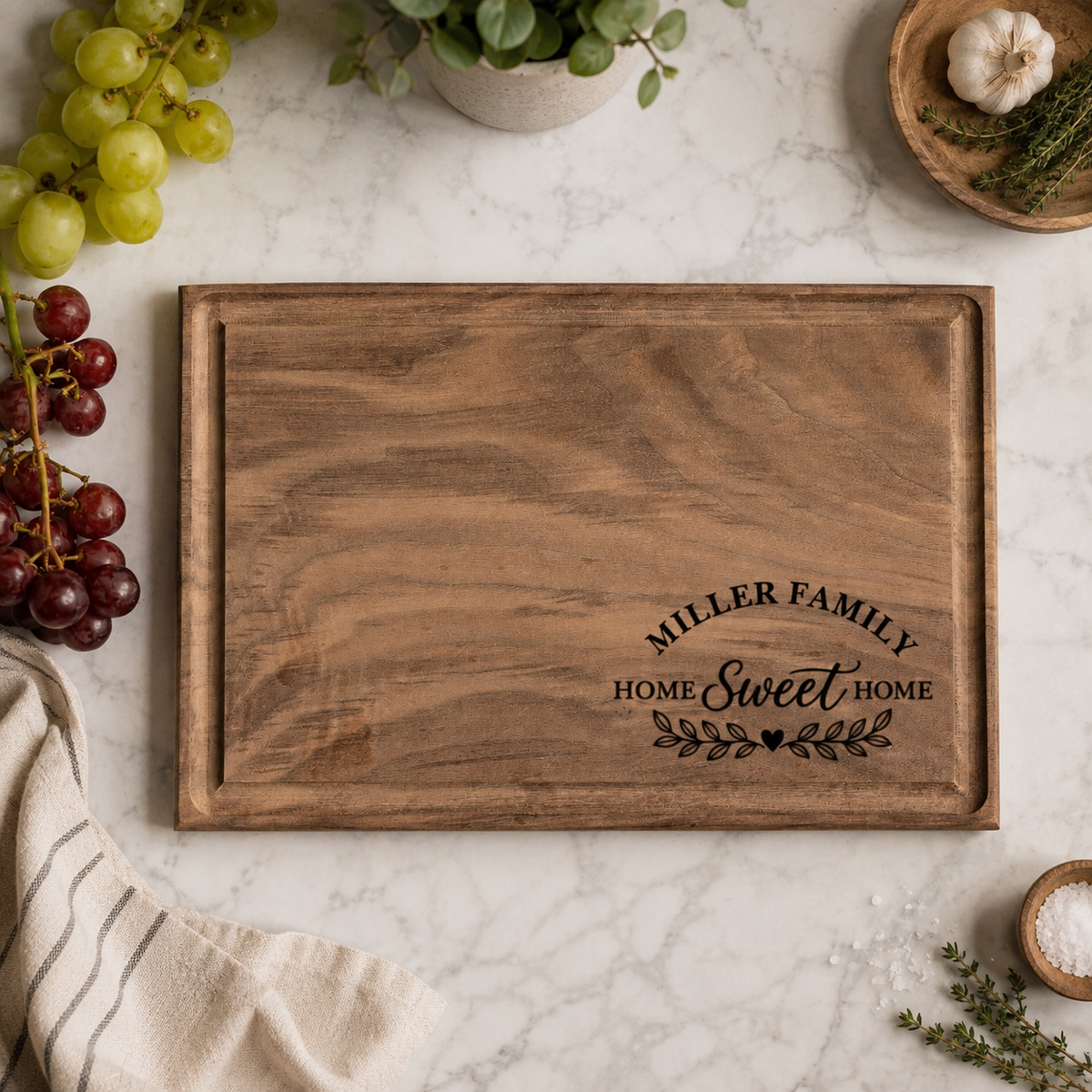 Home Sweet Home Personalized Family Cutting Board