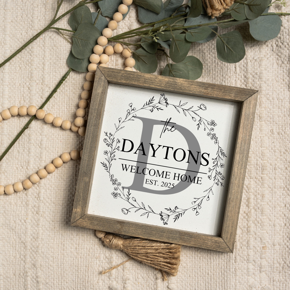 Personalized Welcome Home Sign