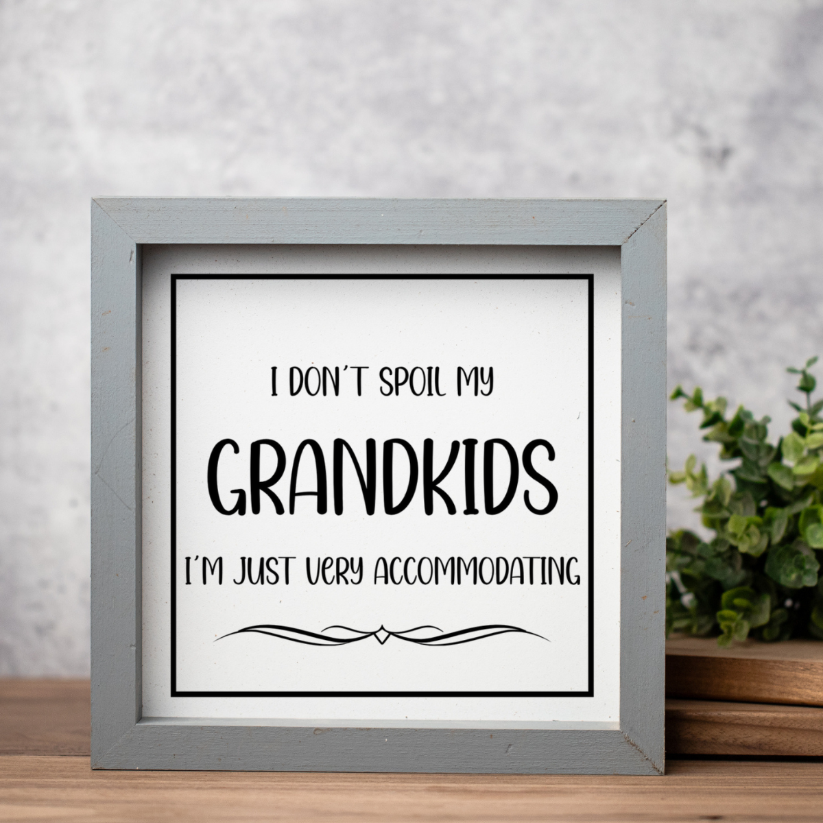 Grandparents Gift Wood Framed Sign