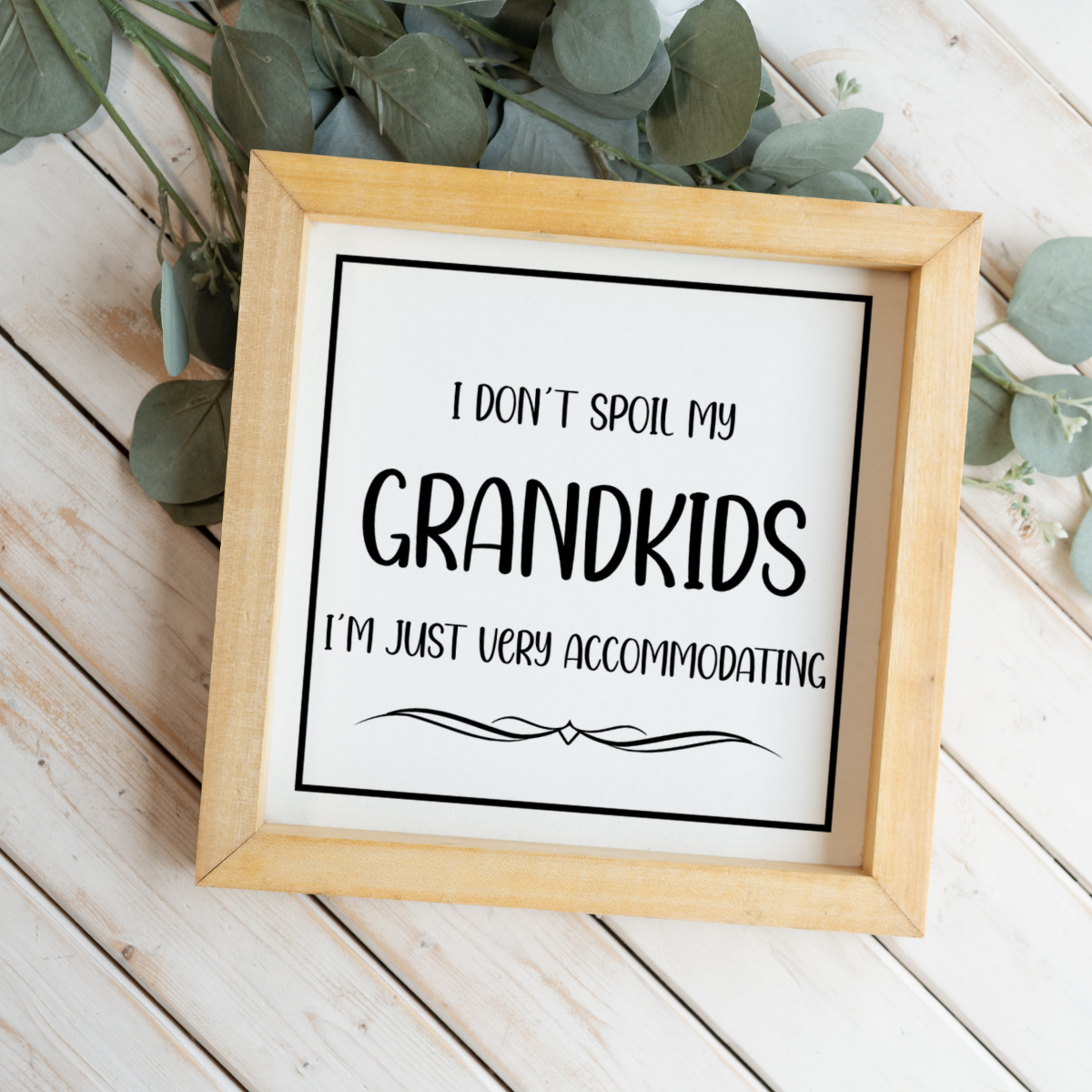 Grandparents Gift Wood Framed Sign