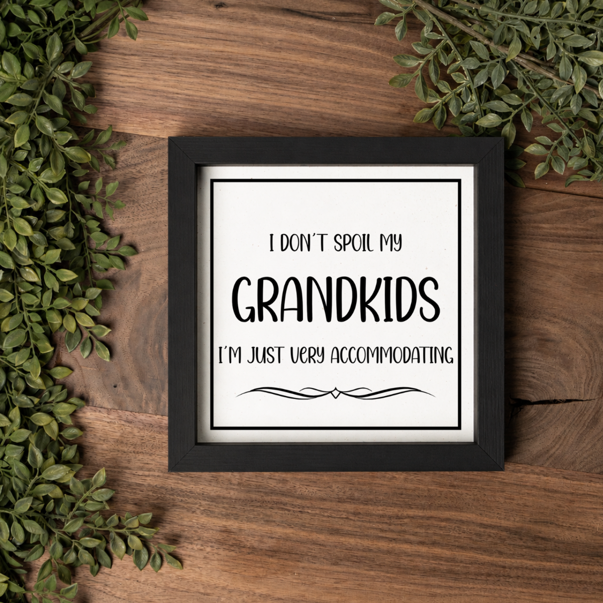 Grandparents Gift Wood Framed Sign