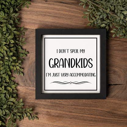 Grandparents Gift Wood Framed Sign