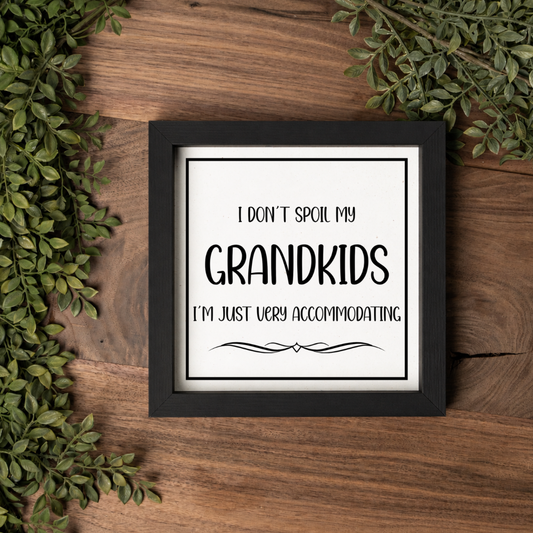 Grandparents Gift Wood Framed Sign