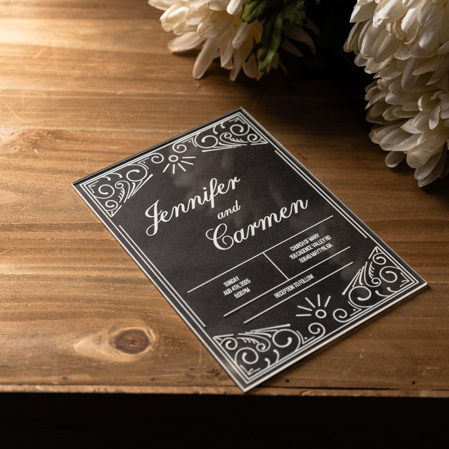 Custom Acrylic Wedding Invitations
