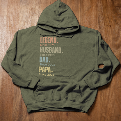 Customized Dad Since Hoodies