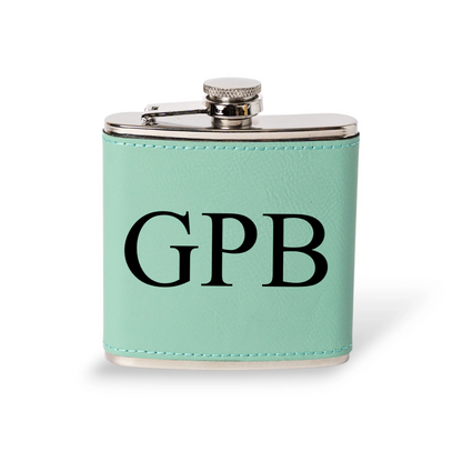 Customized Leather Wrapped Stainless Steel Flasks