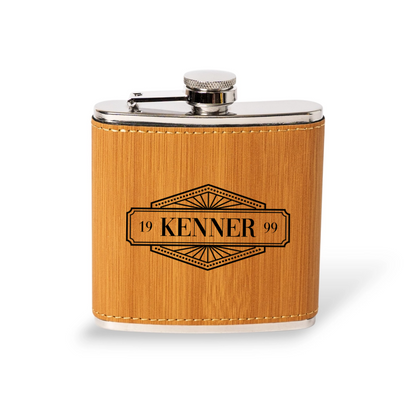 Customized Leather Wrapped Stainless Steel Flasks - Signature Designs