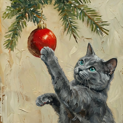 Christmas Cat Framed Print