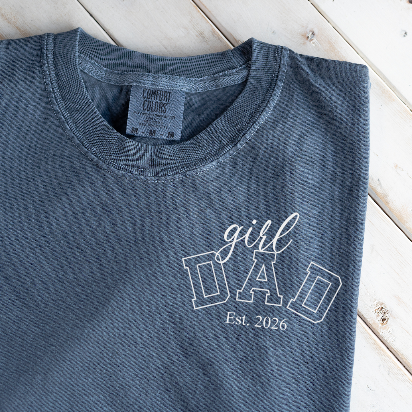 Premium Girl Dad T-Shirt with Custom Est Year