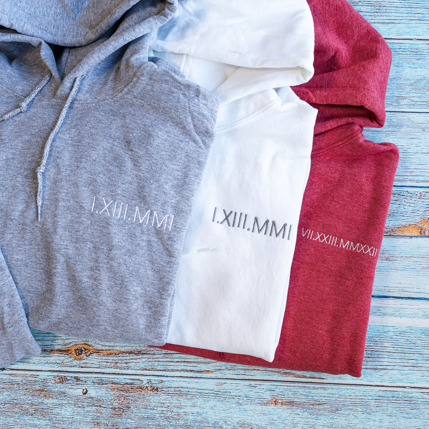 Customized Roman Numeral Hoodie