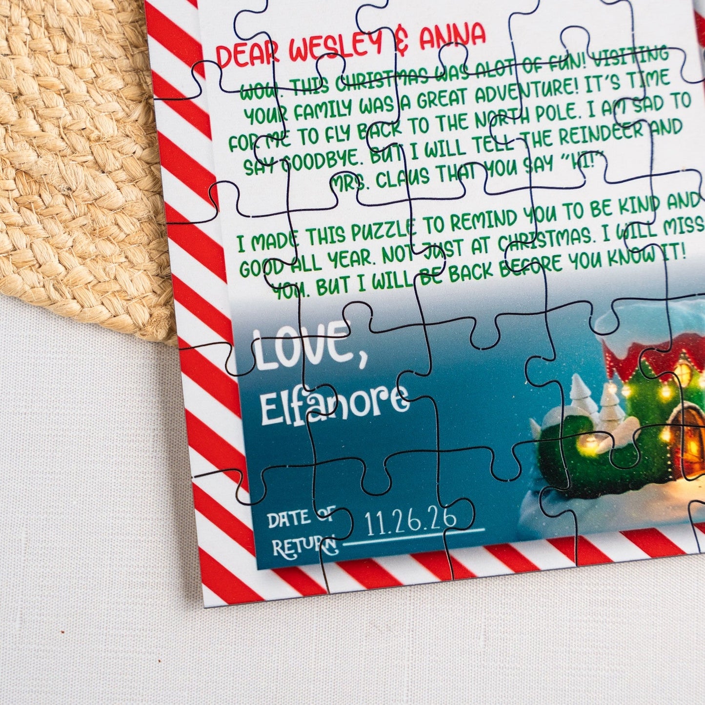 Custom Elf Puzzles - Hello or Goodbye Christmas Jigsaw