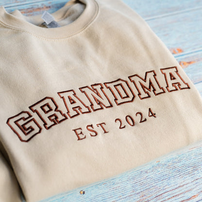 Custom Embroidered Mama/Grandma Family Names Sweatshirt