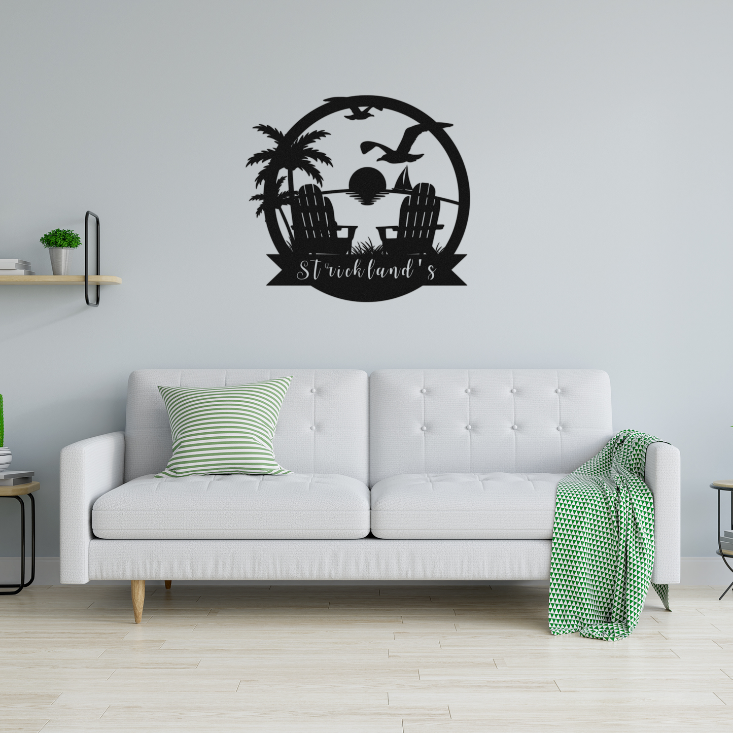 Customized Metal Sign Beach Design