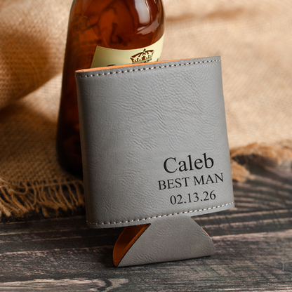 Customized Can Cooler & Bottle Opener Gift Set