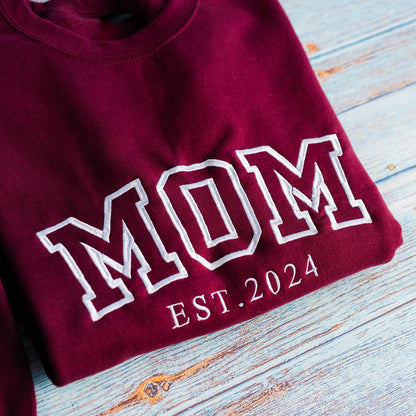 Custom Embroidered Mama/Grandma Family Names Sweatshirt